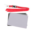 5'' x 7'' 18% Gray Card for Digital and Film Photography w/ Premium Lanyard