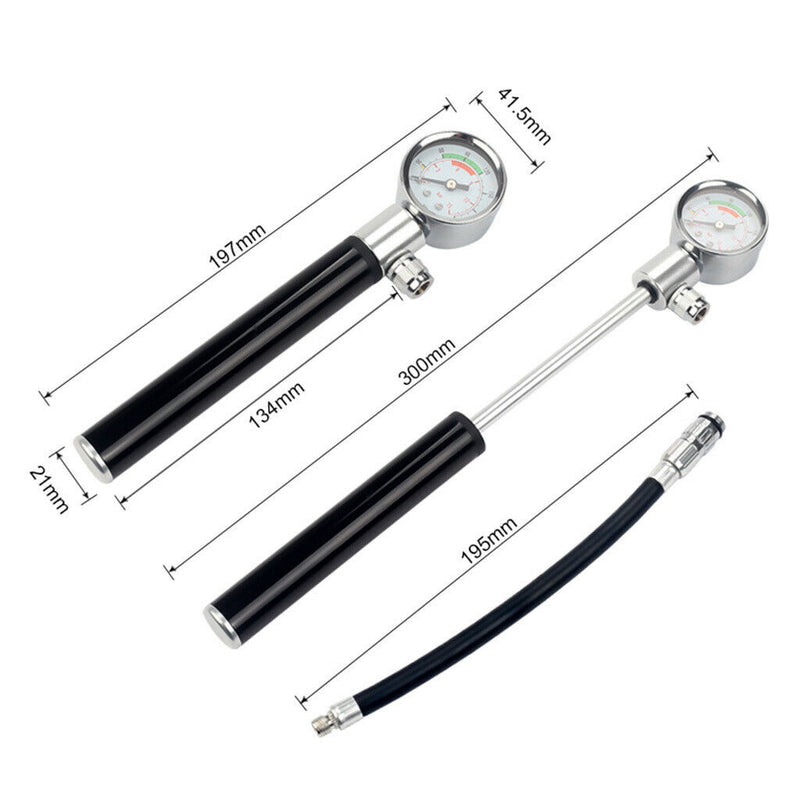 Bike Pump with High Pressure Gauge - Sports Ball Motorcycle Tire Air Pump -