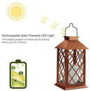 Solar Powered Lamp Candle Hanging Table Lantern Outdoor Garden Light Home Decor