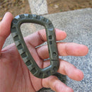 5Pcs Snap Plastic D-Ring Key Chain Clip Hooks Camping Outdoor Carabiner  DUQ