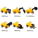 6pcs/set engineering vehicle cake topper kids boy birthday gift diy decoration F