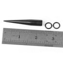 Black EAR STRETCHING KIT SET of 8 Size EAR STRETCHER EXPANDER TAPER PLUGS 4-18mm