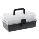 Waterproof 2 Trays Cantilever Fishing Tackle Box Fishing Storage Case Clear