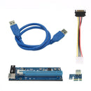 4Pin PCI-E 1X to 16X USB3.0 BTC Mining Extender Graphic Card Adapter Cable