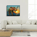 DIY Digital Oil Painting By Numbers Sun Elephant Modern Wall Art Decoration A