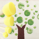 4x Wooden Handle Stencil Sponge Foam Brush Furniture Crafts Art Painting Tools