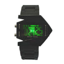 Unisex LED Waterproof Aircraft Sport Digital Display Wristwatch Watch Black