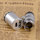 60x Pocket Microscope Mini Loupe Handheld LED Jeweler Magnifier Light Fashion