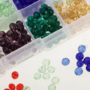 650PCS 10mm and 6mm Briolette Crystal Glass Beads for Jewelry Making Assorted