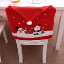 Christmas decoration chair covers dining seat santa claus home LJ