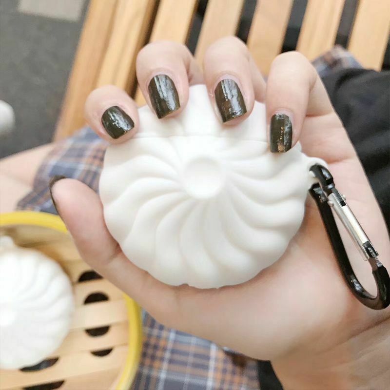 Delicious Steamed Buns Pattern Soft Silicone Protective Case Cover for Airpods