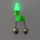 40Pcs LED Light Clip Bite Dual Twin Extra Loud Alarm Bells Night Fishing