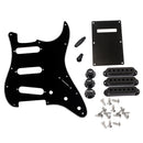 3-layers 11 Holes SSS Guitar Pickguard + Back Plate + Tone Volume Knobs + Screws