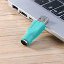 2pcs PS/2 Female to USB Male Adapters Converters for PC Keyboard Mouse Mice