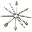 10x HSS Wood Router Bits Files Cutter Milling Engraving Rotary Tool Practi EAO