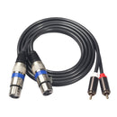 Audio Cable Jack Balanced Stereo Soft  Male To 2 XLR 3 Pin Female Accessories