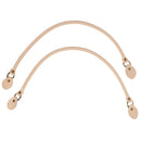 4 Pieces Leather Bag / Single Shoulder Strap Handles Beige + Black Straps