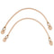 4 Pieces Leather Bag / Single Shoulder Strap Handles Beige + Black Straps