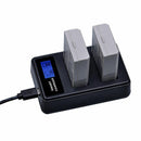 1X(Lp-E5 Usb Lcd Display Dual Port Battery Charger For 450D 500D 1000D Kiss