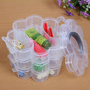 3-Tier Clear Plastic Stackable Organiser Storage Hobby Craft Box Container