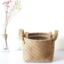Woven Storage Basket Hemp Rope Flower Pot Dirty Clothes Laundry Hamper With