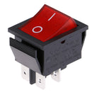 1pc Wippenschalter 4-polig rote beleuchtete Wippe 250V/16A  BX