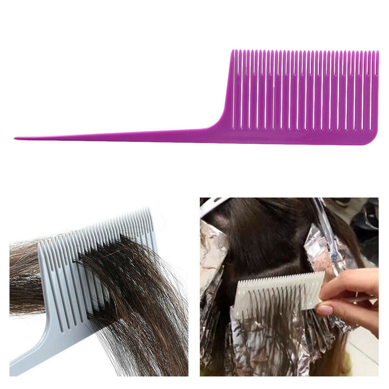 3Pcs Plastic Weaving Highlighting Foiling Hair Comb Salon Hair Dyeing Brush Tool