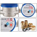 Cold Water Meter Water Flow Measure 1/2" BSP with Fittings Home, Garden
