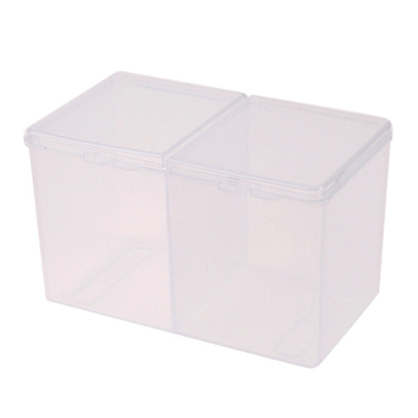 Clear Plastic Cotton Swab Box Storage Organizer Holder Cosmetic Makeup Tool A#S
