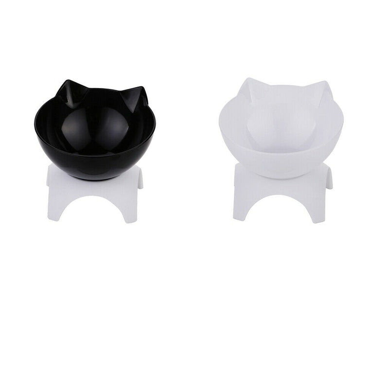 2x Cat Elevated Bowls Raised Food Containers Small Animals Cats Kittens Teddy