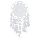 White Hook Flower Dream Catcher Feather Bead Hanging Decor Ornament