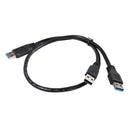 Superspeed USB2.0 + USB 3.0 Type A to USB 3.0 A Male Y Cable Connector