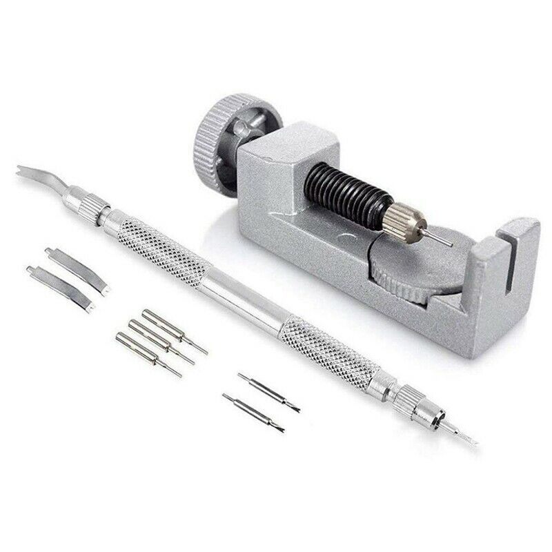 1X(9 Pcs Watch Strap Link Remover Kit Watch Band Link Pin Removal Watch Rep