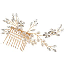 Bridal Hair Comb Clip Rhinestone Pearls Wedding Hair Accessories For Women