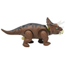 Laying Egg Dinosaur, Walking & Roaring Triceratop Battery Powered Animal with