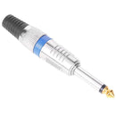 Mono 6.35mm 1/4 Inch Nickel Plated Male Tip Audio Sound Mic Jack Plug Connector