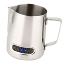 2cps 600ML Stainless Steel Coffee Milk Frothing Jug Garland Cup with Thermometer