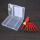 Screwdriver Repair Kit Insulation Electric Manually Red 7pcs