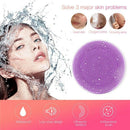 Blue Usb Silicone Beauty Face Cleanser Washing Massager Brush Hand Ring Wat