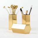 Nordic Style Stainless Steel Hydroponic Vase Desk Storage Cup Pen Holder