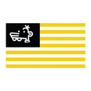10pcs 4.5x2.5 inch Car Stickers US Flag Auto Laptop Helmet Decals (Type 2)