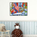 5D DIY Full Drill Diamond Painting Flowers Balcony Cross Stitch Embroidery