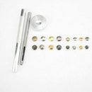 240pcs Cap Rivet Set Tubular Studs Fixing Tool Mixed Color Kit with Box