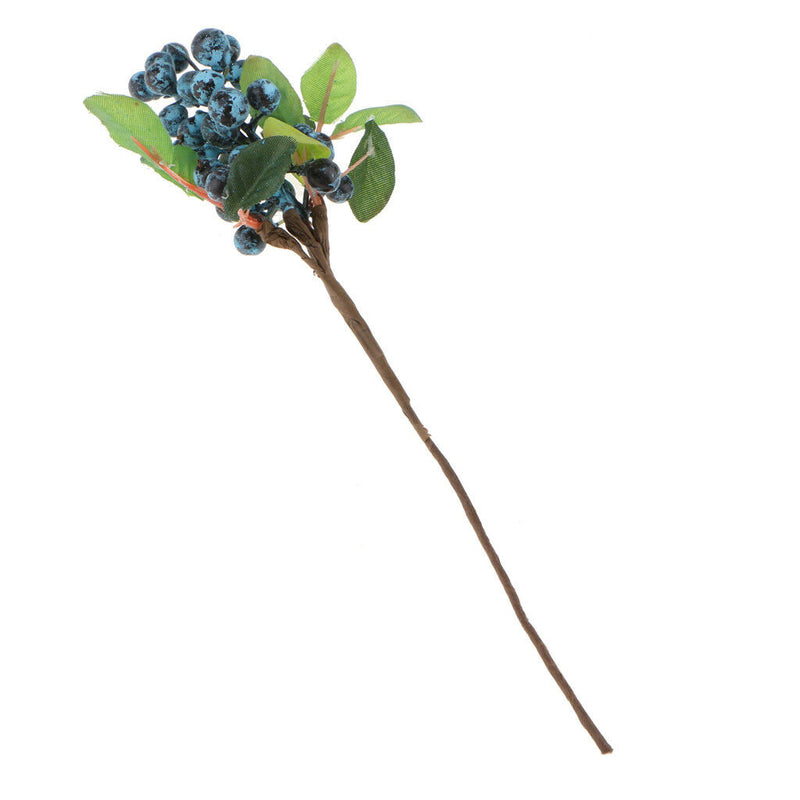 12x Artificial Flower Berries For Wedding Home Party Decor Photo Props Blue