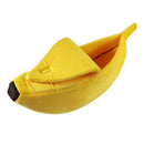 Cute Banana Shape Pets Bed House Warm Cat Nest Dog Mat Kennel (Yellow L)