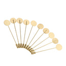 10 Pieces Lapel Stick Pin Tie Hat Scarf Brooch DIY Tray Pad 7.5cm Copper