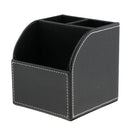 Makeup Brush Eyebrow Set Case 3 Slot Cosmetic Organizer PU Leather Black