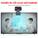 USB Webcam with Microphone 2LED Night Vision Clip-on Web Camera Red