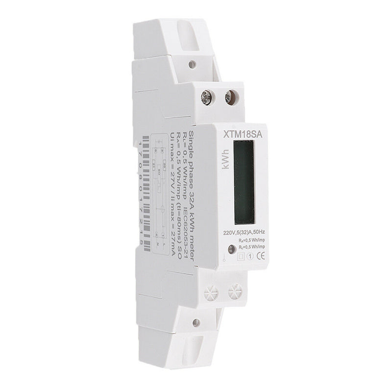 Watt Meter Power Energy Monitor Digital DIN Rail KWh LCD Meter