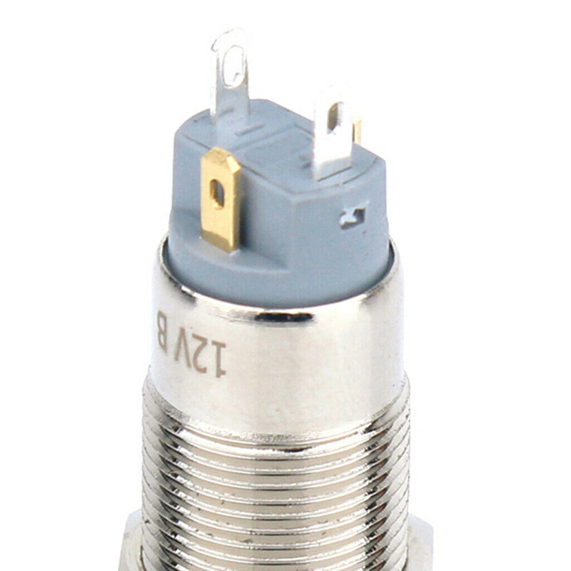 12V Waterproof Metal Indicator Ring Led Sprint Signal Soldering Feet 12mm